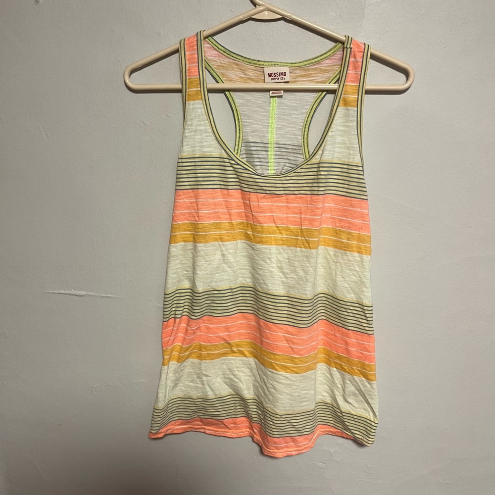 Mossimo Supply Co. Striped Tank Top in Orange, Yellow, and Green